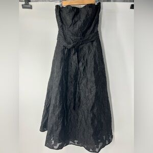 Lulu's Elegant Black Strapless Dress